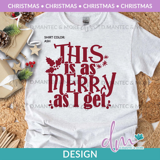 X - This is as Merry as I Get - Burgundy | Design