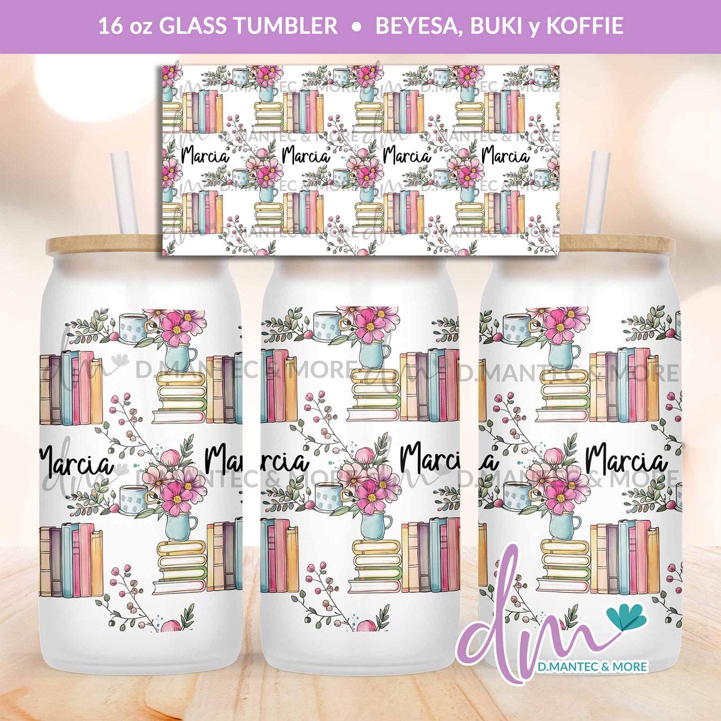 T16 - Beyesa, Buki y Koffie | Glass Can Tumbler