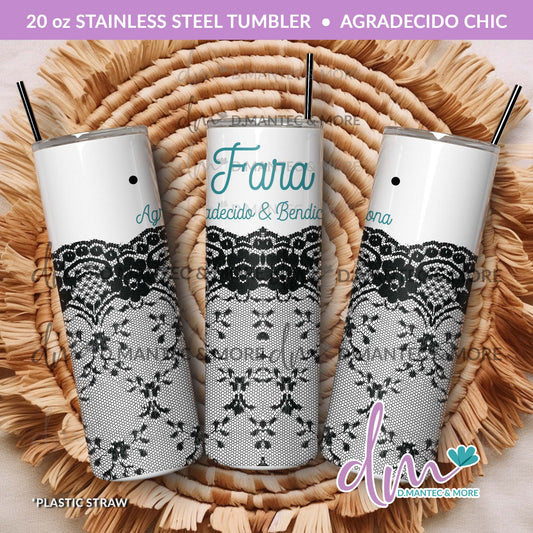 T20 - Agradecido Chic | Stainless Steel Tumbler