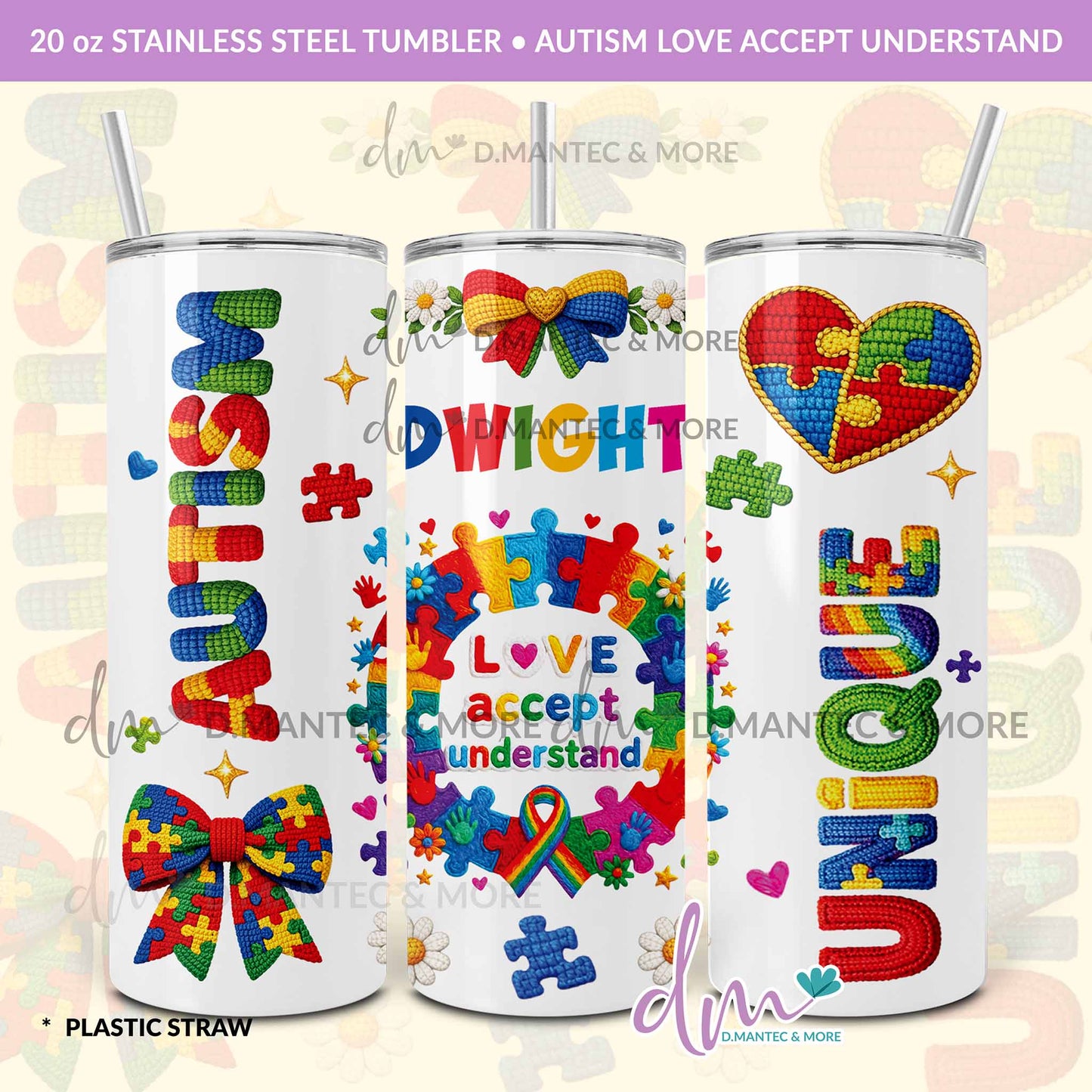 T20 - Autism Love Accept Understand | Stainless Steel Tumbler