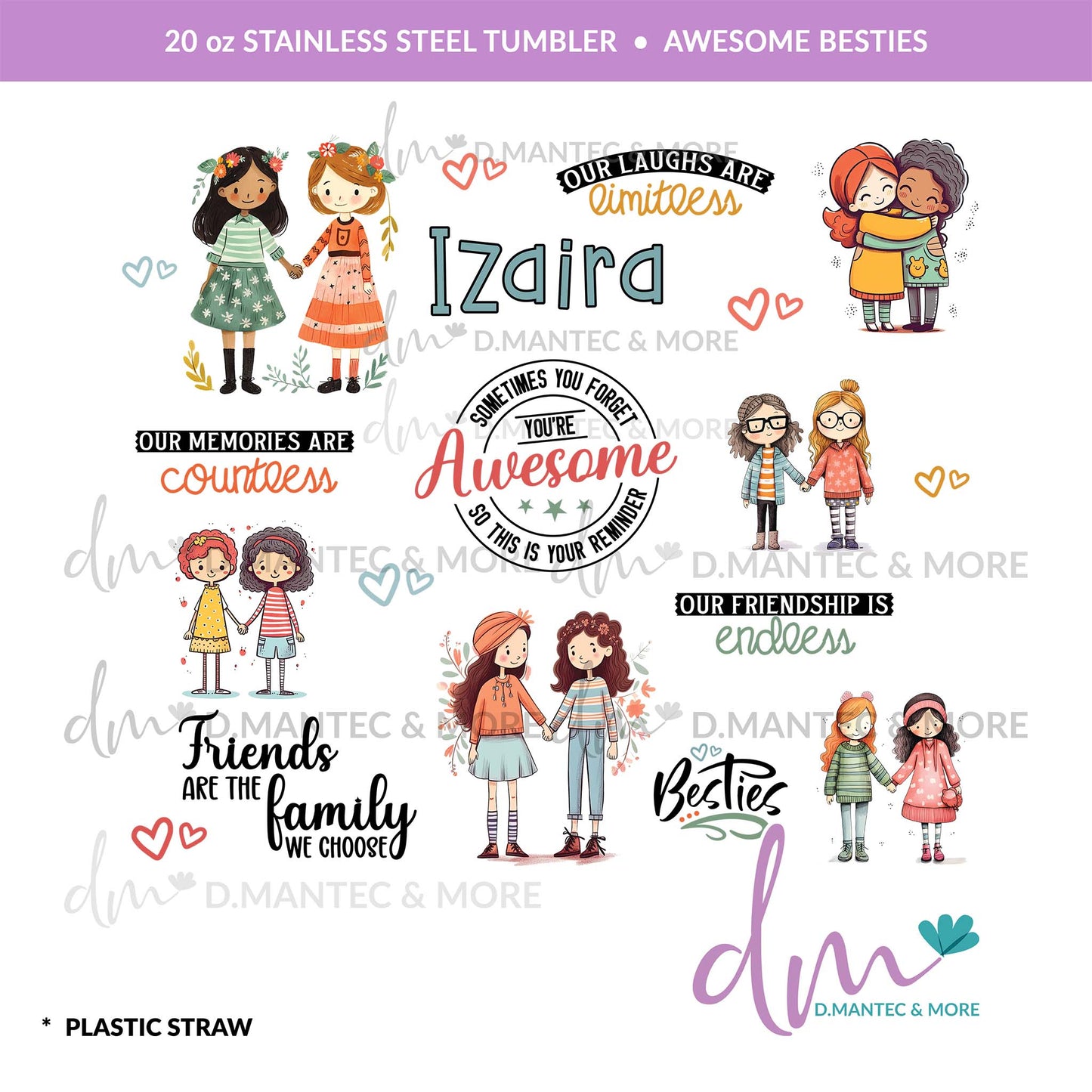 T20 - Awesome Besties | Stainless Steel Tumbler