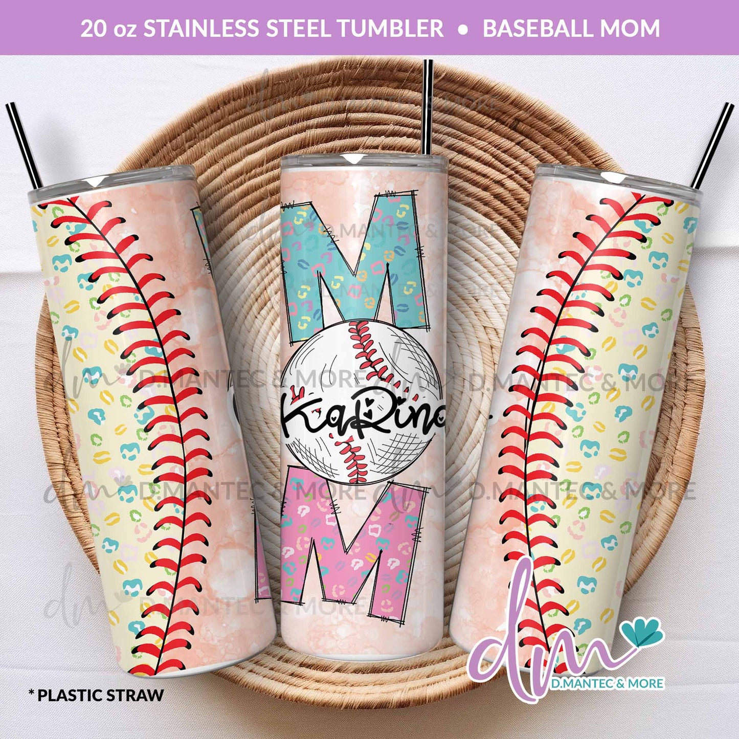 T20 - Baseball Mom | Stainless Steel Tumbler