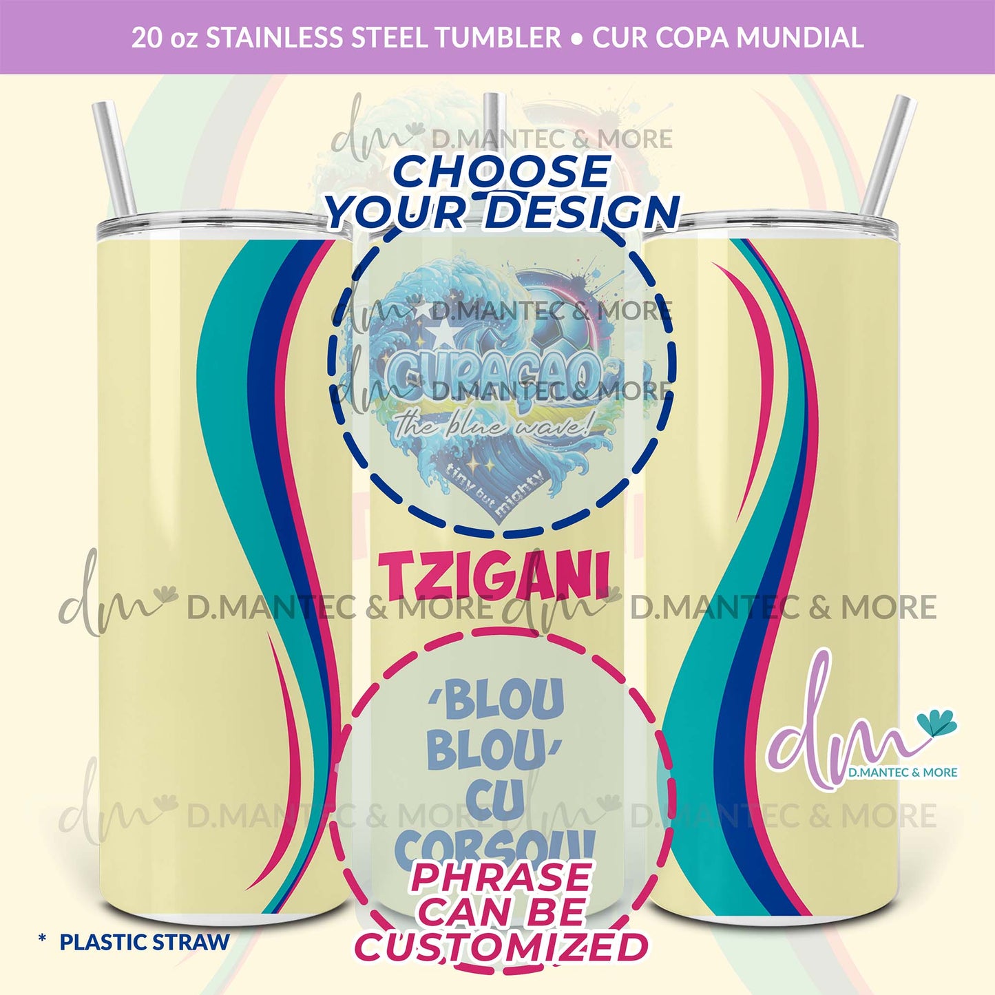 T20 - CUR Copa Mundial  | Stainless Steel Tumbler