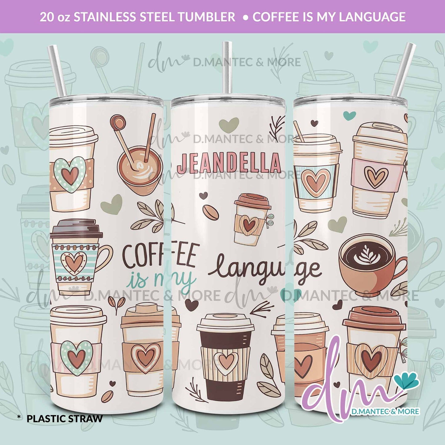 T20 - Coffee is my Language | Stainless Steel Tumbler