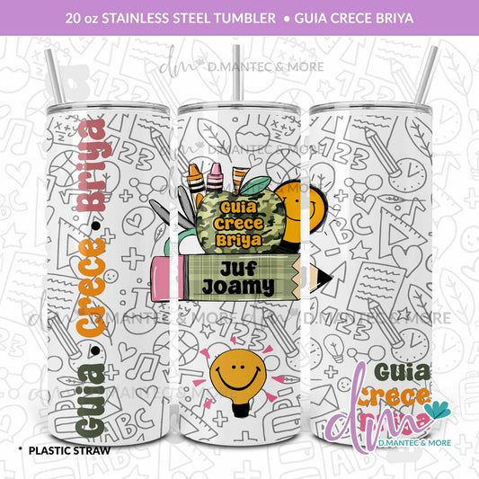 T20 - Guia, Crece, Briya | Stainless Steel Tumbler
