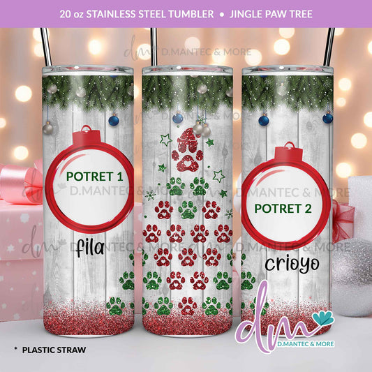 T20 - Jingle Paw Tree | Stainless Steel Tumbler