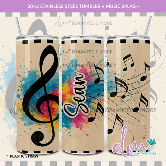 T20 - Music Splash | Stainless Steel Tumbler