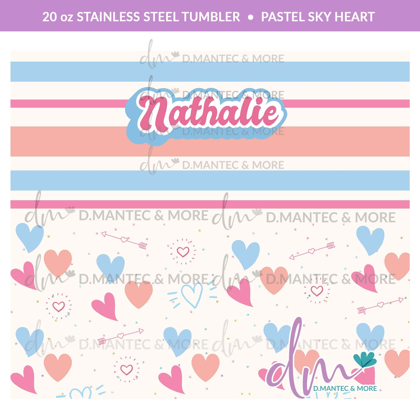 T20 - Pastel Sky Heart | Stainless Steel Tumbler