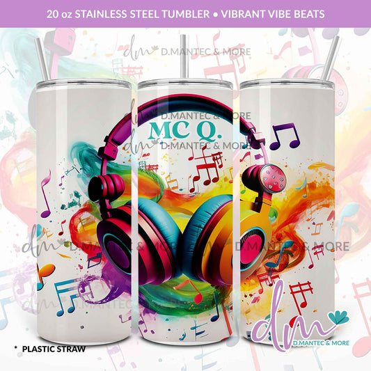 T20 - Vibrant Vibe Beats | Stainless Steel Tumbler