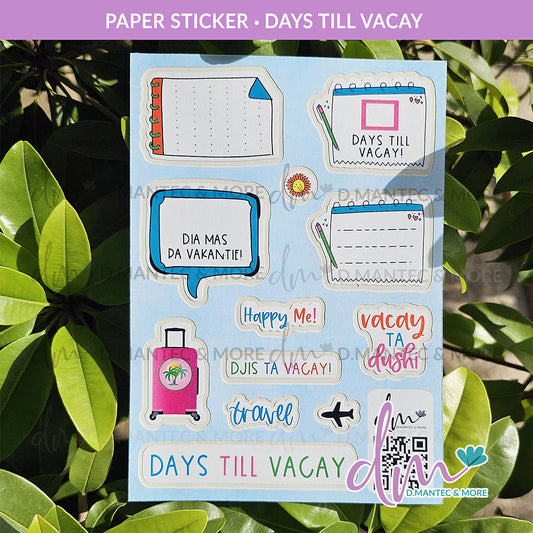 Days Till Vacay | PAPER Sticker