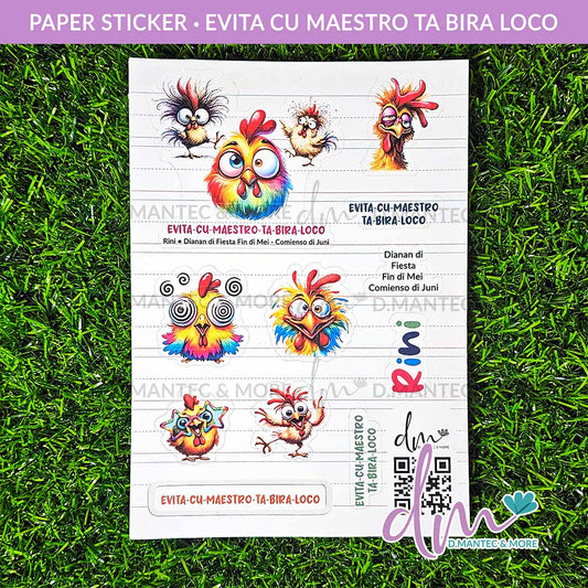 Evita Cu Maestro Ta Bira Loco | PAPER Sticker