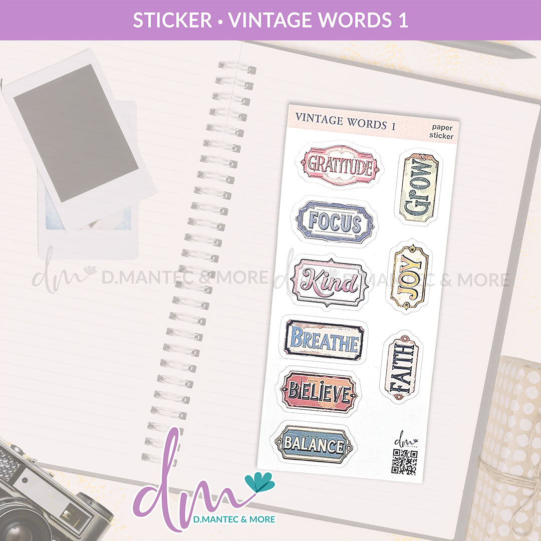 Vintage Words | Sticker