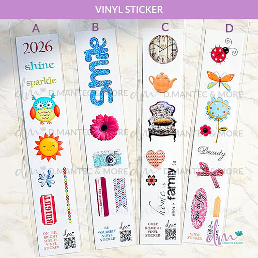 Vinyl Stickers A-B-C-D | VINYL Sticker